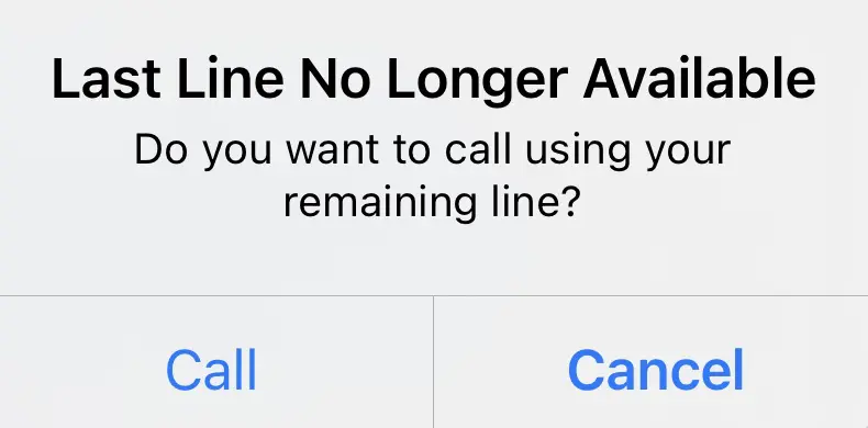 Iphone Last Line No Longer Available Error Fix