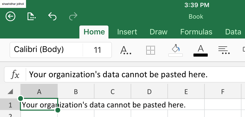 Your Organization’s Data Cannot Be Pasted Here Fix