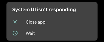 system ui not responding fix